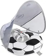RAYWE Swim Float Non-Inflatable Football Swimming Float Ring Skin-Friendly Waterproof Swim Trainer with Sun Canopy for 3-24 Months Boys Girls Infant Pool Float