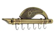 Antique Krishna's Flute & Peacock Quills Key Stand Key Holder for Home & Office