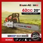BAUMR-AG 62cc Petrol Commercial Chainsaw 20" Bar E-Start Tree Pruning Chain Saw