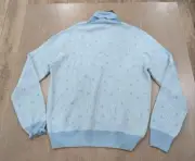 $855 Mens CANALI Wool/Cashmere Blend Turtleneck Sweater Light Blue 52 US XL