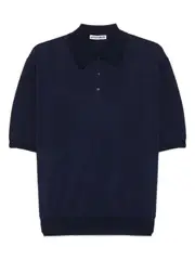 [Kaptain Sunshine] cotton knit polo shirt 38 Blue