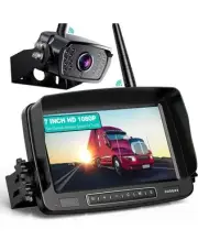 Wireless Backup Camera, 7 Inch Monitor Rear View Camera System for RV,