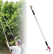 Long Handle Reach Pruner, Tree Pruner, Fruit Picker, Garden Long Handled Secateurs for Tree Branches with Flexible Hand Grip for Garden, Fruit Picking, Branches Trimming 4m