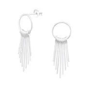 Silver Spike Stud Earrings
