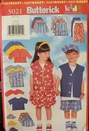 Butterick kids fashion essential pattern 5021 Jacket, Skirt, Pants sz 1-3 uncut