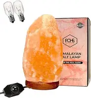 POHS 100% Authentic Natural Himalayan Pink Salt Lamp Hand Carved/Crafted Crystal Rock Salt Lamps from Himalayan Mountains (Medium (8-10 Inches))