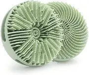 Double Sided Body Brush & Back Scrubber for Shower - Soft Silicone Shower Brush, Gentle Exfoliating Skin Brush