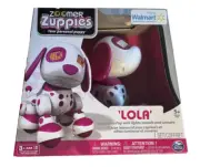 Zoomer Zuppies Lola Interactive Puppy Toy Lights Sounds Sensors Spin Master -New