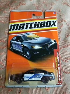 2011 Matchbox FORD POLICE INTERCEPTOR Black 49/100 LITTLE BEND Fargo