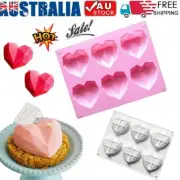 Heart Shape Candy Cake Chocolate Mould 3D Fondant Mold Silicone Sugar Craft DHG