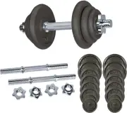 HCE Adjustable Dumbbells Set,20kg - 50kg Standard Steel Bars Pair with Cast-I...