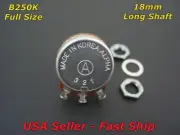 Alpha B250K Linear Taper 18mm Long Shaft Guitar Potentiometer Full Size Pot 250K