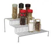 3 Tier Free Standing Spice Rack | Organizer Shelf | Countertop | Pantry | Grey