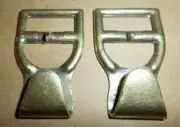 SET OF 2 GERMAN WWI HOOKS TO TORNISTER, RUCKSACK, Y-STRAPS - BRASS, REPRO, #2