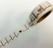 Heartbeat Love Heart Nurse Washi Tape Papercraft Valentine's Day Planner Supply