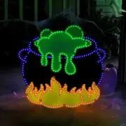 16" Hi-Vibrant LED Witch's Cauldron Window Silhouette Halloween Decoration