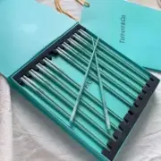 Tiffany & Co. Logo Chopsticks Set of 10 Plastic Shipped from Japan Brand New