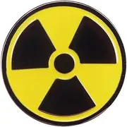 [Pinposni] 2pc Radioactive Radiation Symbol Badge Funny I'm Dangerous Enamel Pin Lovely Badge For Backpacks Denim Clothing Fashion Creative Accessories