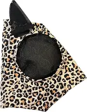 Full Face Fly Cover - Leopard Print Pattern Anti Fly Cover, Horse Face Protection Cover | Breathable Horse Care Product, Anti Bite Horse Head Cover, Comfortable Horse Face Shield For Competitions
