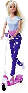 Steffi Love Scooter Fun, Toy Doll on her Trendy Scooter with Mobile Phone Holder, 29 cm, from 3 Years