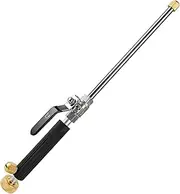 Hydro Jet High Pressure Power Washer-Magic Power Washer Extendable Wand,Flexible Water Hose Universal Nozzle,Gutter Patio Car Pet Window Cleaning (Dark Black)