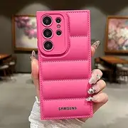 [MVVKKY] for Samsung Galaxy A54 5G Down Jacket with Soft Case Candy Color(for Samsung Galaxy A54 5G /Rose Red)