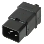 2 Pcs 3 Prong Male Ac Wall Universal Travel Power Socket Plug Adaptor(Black)