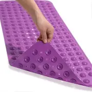 Home Anti Slip Shower Floor Bath Mat Bathroom Mat Suction Cup Massage Point purple