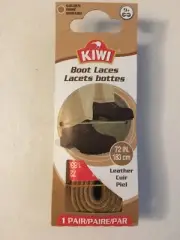 KIWI Boot Golden Brown Flat Leather Shoe Laces 9+ Eyelet 72 In. 183 cm 1 PAIR