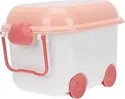 Zerodeko 1Pc Multi Functional Storage Box with Wheels Container for Clothes Portable Design Compact Organizer for Daily Use