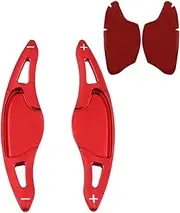 Car Steering Wheel Shift Paddles for City Fit HR-V Vezel 2015-2020 Car Decoration Accessories Car DSG Shifter Styling Accessories Extension Shifters 2pcs HTEOPOEKFR(Red)