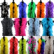 60 Gram, 2 yards Long Chandelle Feather Boa, Great for Party, Wedding, Halloween