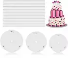 Cakes Separator Plates, 3 Tiered Cake Separator Plates Stands with 9 Pcs Cake Do