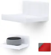 BRAINWAVZ 5.4" Adhesive Small Floating Shelf for Small, 5.4" White