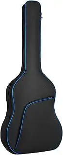 Generic Guitar Bag Acoustic Guitar Bag 40inch 41inch Thickened Double Strape Bass Bag Electric Guitar Bag Guitar Case for Concert, blue