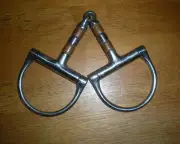 NEW Copper Roller D-Ring Snaffle Horse Bit 5”