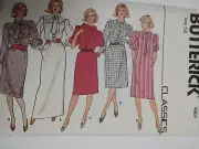 Shirt Dress 12 Butterick 4607 Classic Sewing Pattern UC VTG 80s Classic Loose