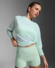 ReLight Long Sleeve, 2XU, M, Digital Mint/White, Female