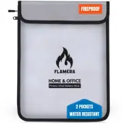 Fireproof and Water-Resistant Bag with Two Pockets and Secure Zipper – 15" x ...