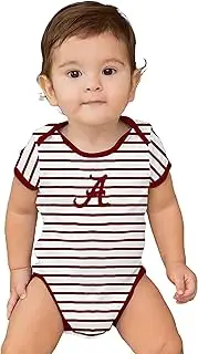 [Two Feet Ahead] Alabama Crimson Tide Crimson Striped NCAA College Newborn Infant Baby Creeper