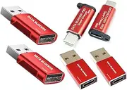 BUISAMG Data Blocker, USB A & C Data Blocker (6-Pack) for Any USB C Mobile Phone, Quick Charge, Protect Against Juice Jacking, Refuse Hacking