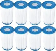 Jvfnxpm Type A or C Pool Filter Cartridges for in-tex 59900E / 29000E Type A or Type C Best-Way Type 3 (Type III) Replacement Pool Filter Pumps (4 Pack)
