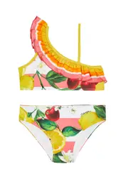 Dolce & Gabbana Kids Printed Ruffled Bikini (8-13 Years) - Multicoloured - 12YR (12 Years) 12YR (12 years)
