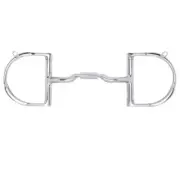 Myler Low Port Comfort Snaffle Dee Bit with Hooks, MB04 - Level 2, Pony Sizes