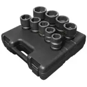 SUNEX 5699 1" Drive SAE 6-Point Standard Impact Socket Set 9 Pieces NEW