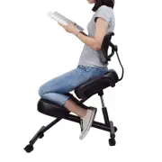 Ergonomic Kneeling Chair Adjustable Stool Kneeling Pad For Back Posture with Backrest - with Backrest