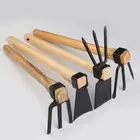 1pcs Wooden Handle Gardening Hoe Steel Garden Hand Weeding Dig Hoe Tool Planting