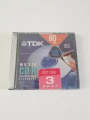 TDK Music CD-R, 3 pack with slim jewel cases