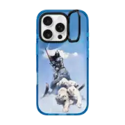 iPhone 16 Pro Impact Ring Stand Case MagSafe Compatible Silver Warrior by Frazetta Girls