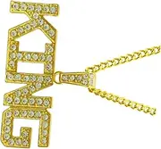 [DEARMAMY] Funny Hip Hop Letter Necklace for Men Fashion Pendant Chain Jewelry Present